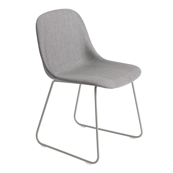 fiber side chair sled uppholstered