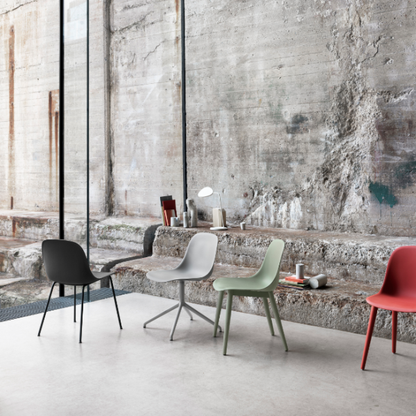 Fiber side chair, tube base