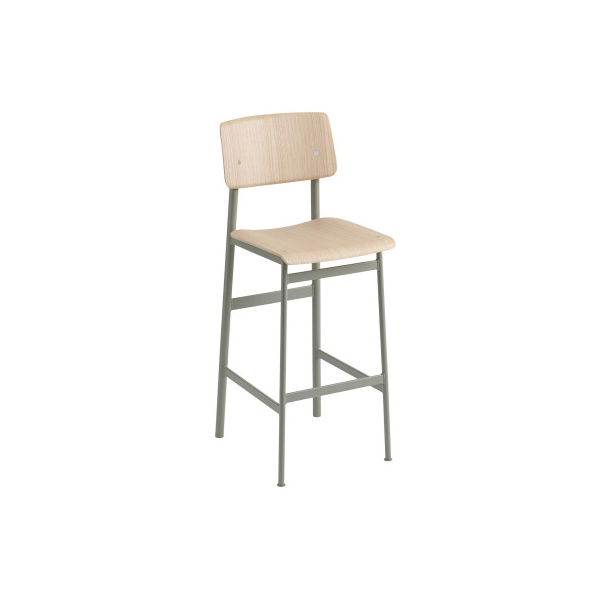Muuto Loft Bar Stool Dusty green runko