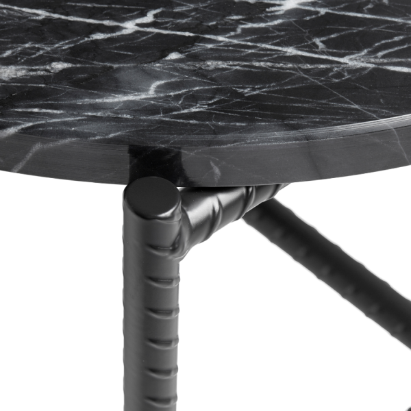 Rebar Coffee Table Round Marble