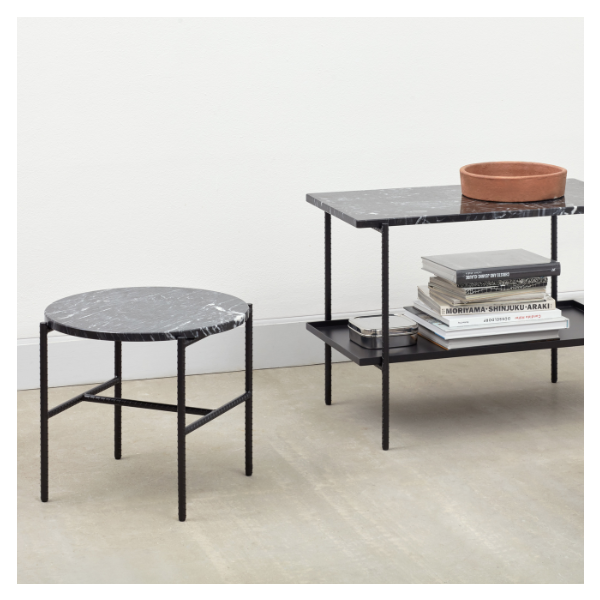 Rebar Coffee Table Round Marble