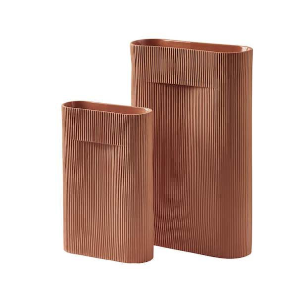 muuto_Ridge Vase_terracotta