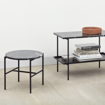 Rebar Coffee Table Round Marble