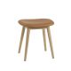 Muuto Fiber Stool Wood Base Leather