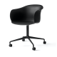 &tradition_elefy chair jh36__swivel_castors_black_black