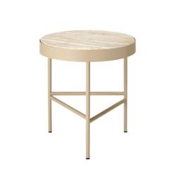 Travertine Table Medium, cashmere