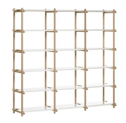 Woody hylly, korkea, valkoinen