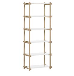 Woody column hylly, korkea, valkoinen