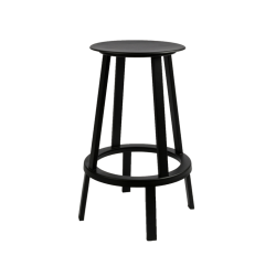 Revolver baarituoli, musta 65 cm