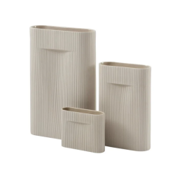 Ridge Vase beige, 3 kokoa