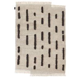 Laine Rug, solmittu, Musta 200x300