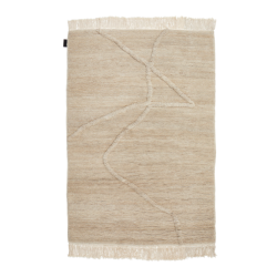 Vuoristo Rug, solmittu, Natural White, 2 kokoa