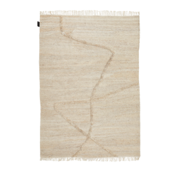 Vuoristo Rug, kudottu, Natural White, 2 kokoa