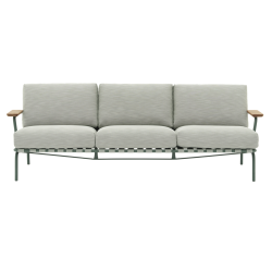 Settle Sofa, 3 seater, Ribbed Weave 2/ dark green