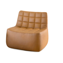 Yam lounge chair, Brandy nahka