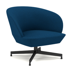 Oslo lounge chair, swivel, musta jalka