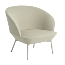 Oslo lounge chair, Tube base, harmaa jalka