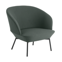 Oslo Lounge Chair Tube Base, mustat jalat