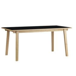 Slice Table Linoleum 84 x 160, musta