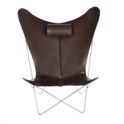 KS Chair, ruostumaton teräsrunko, 4 nahkaväriä
