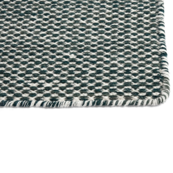 Moiré Kelim rug, Dark Green, 140 x 200 cm