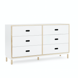 Kabino Dresser, 6 laatikkoa, 2 väriä