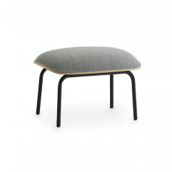 Pad Footstool, musta/harmaa/tammi