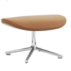 Hyg Footstool, alumiiini, 3 verhoiluvaihtoehtoa