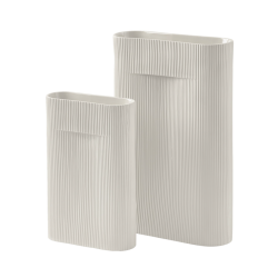 Ridge Vase Off White, 3 kokoa