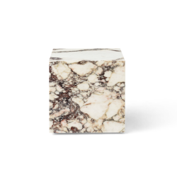 Plinth Table Cubic, Rose Calacatta Viola
