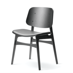Søborg Chair, musta tammi + verhoiltu istuin
