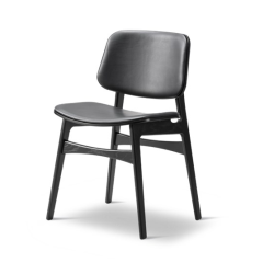 Søborg Chair, musta tammi + verhoiltu istuin ja selkänoja