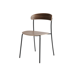 Missing Chair, pähkinä / musta